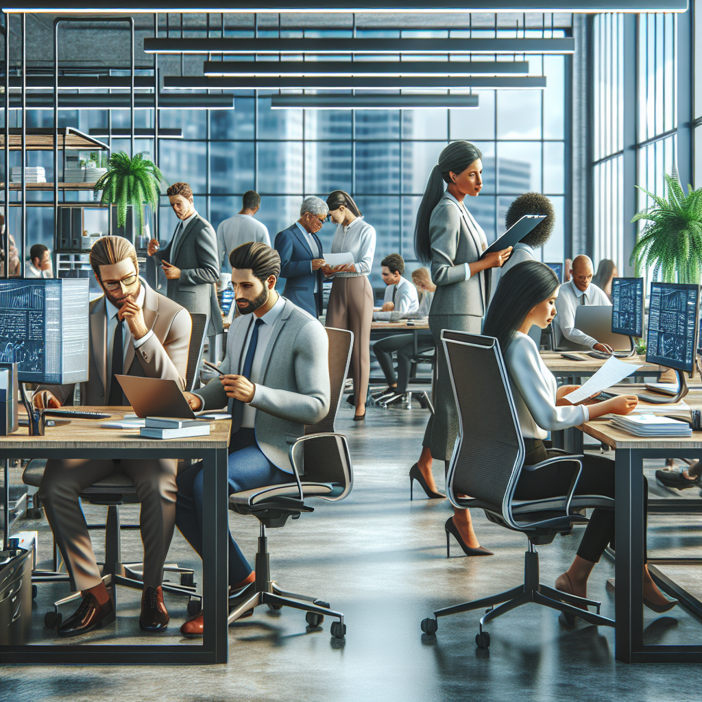 employees working in an office