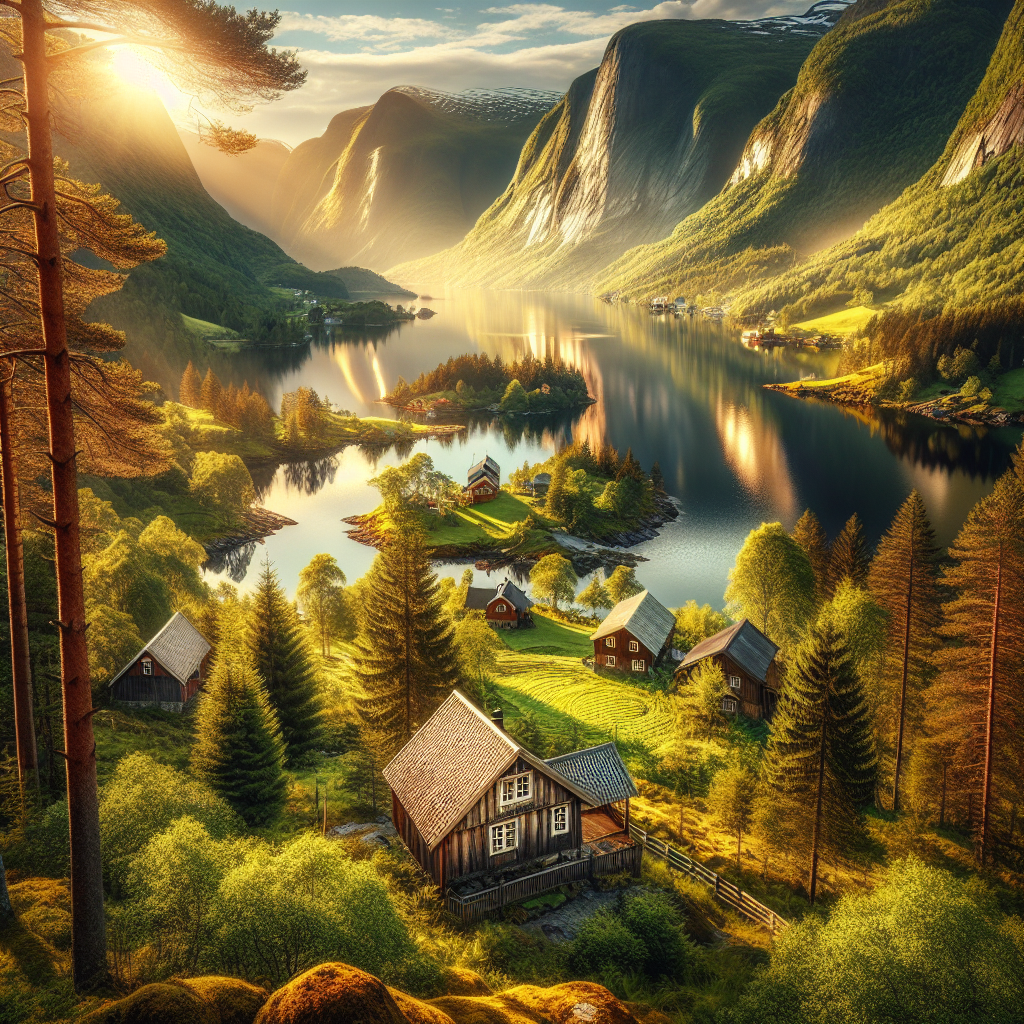 Scenic view of Norwegian landscapes