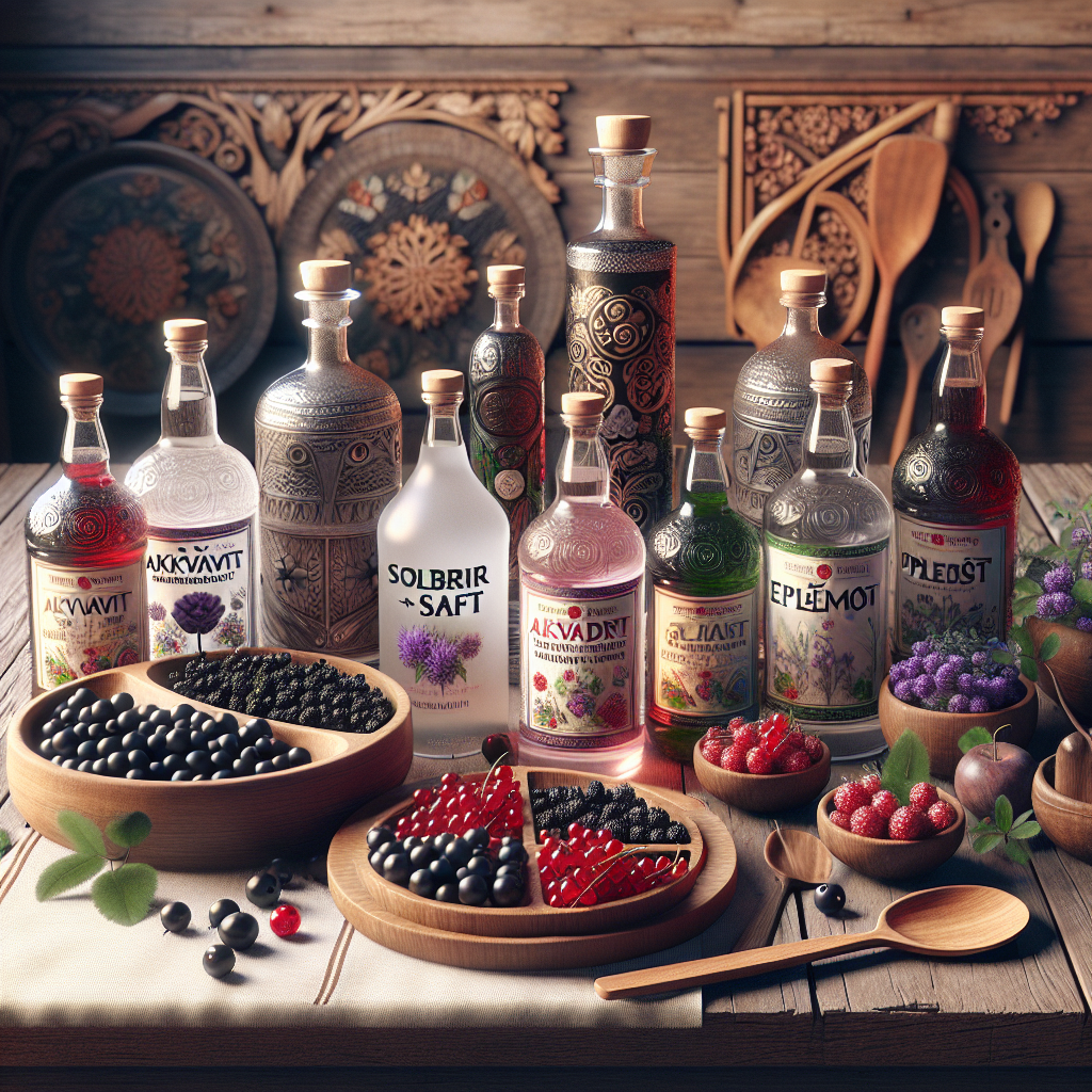 Selection of traditional Norwegian drinks