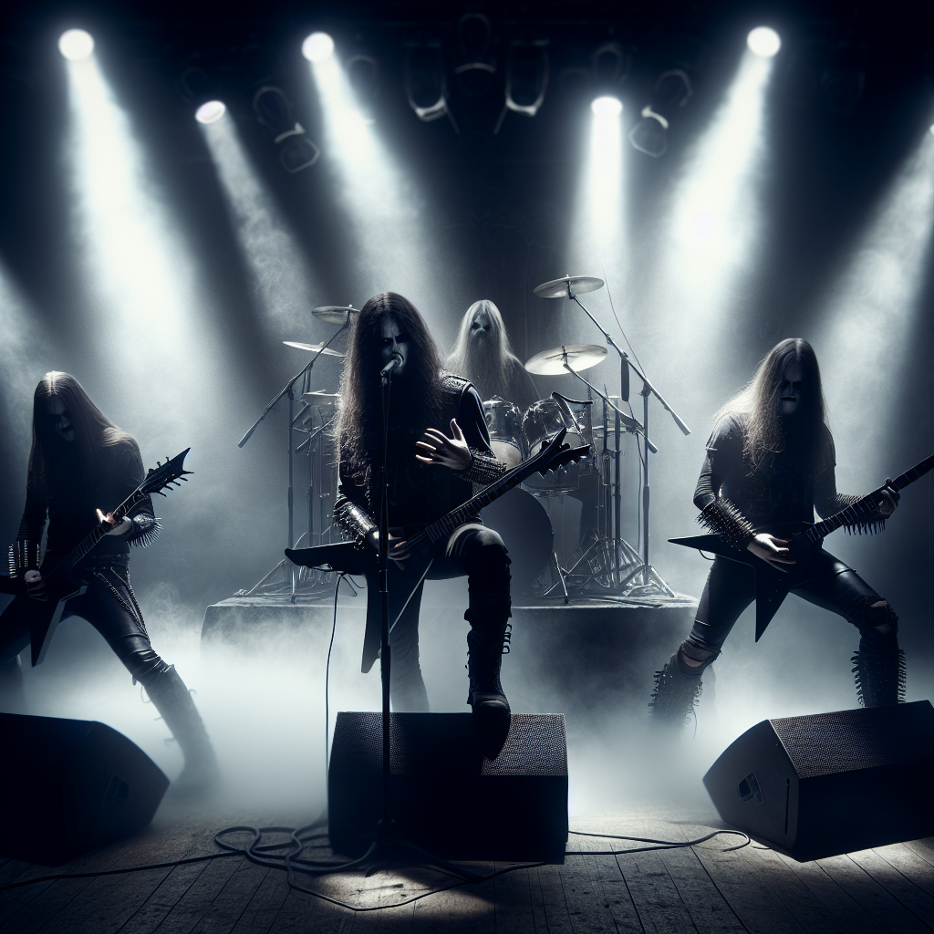 Early Norwegian Black Metal band performing on stage